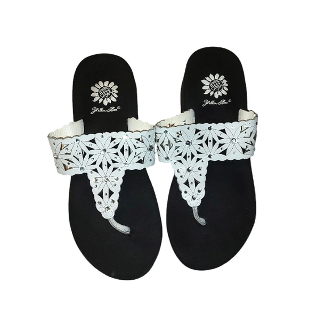 Yellow Box White Sandals